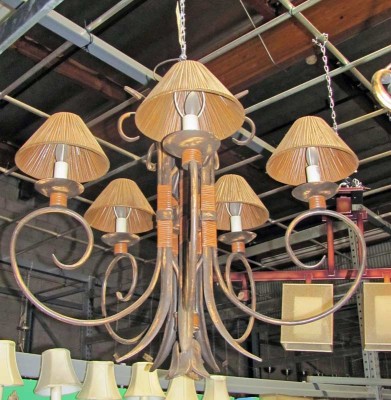 RATTAN CHANDELIER