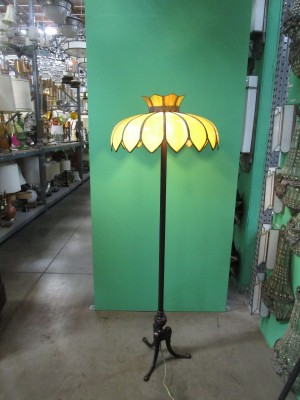 GREEN LEADED GLASS