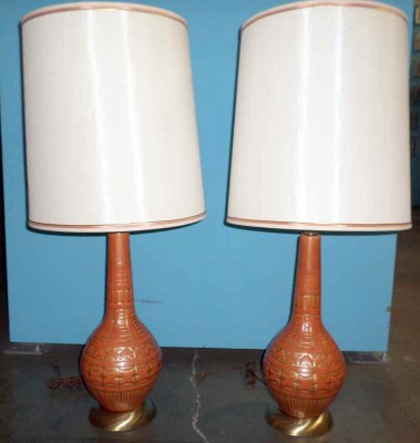 ORANGE CERAMIC LAMPS