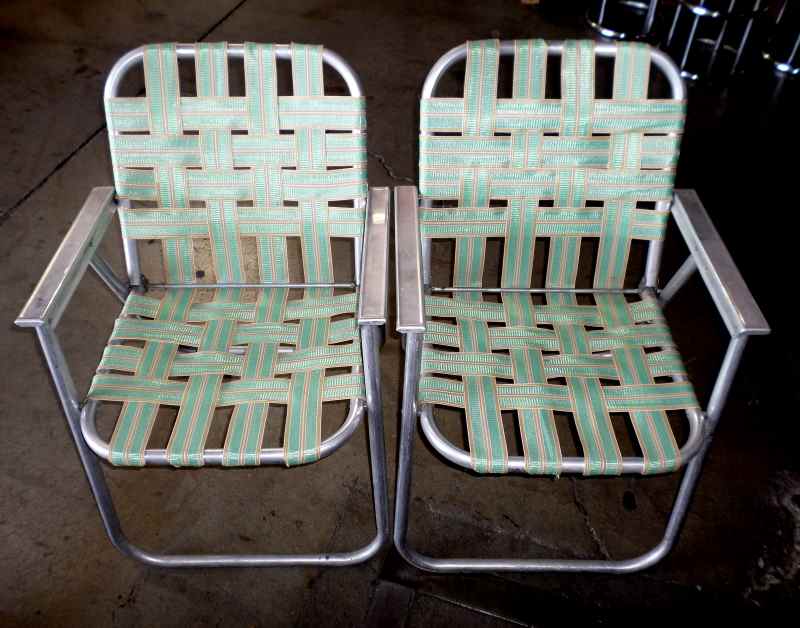 FOLDING"WEB"LAWN CHAIRS in PATIO FURNITURE > CHAIRS