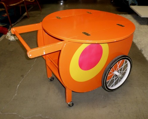 70`S ORANGE TEA CART