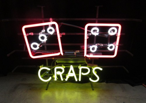 CRAPS NEON WITH DICE
