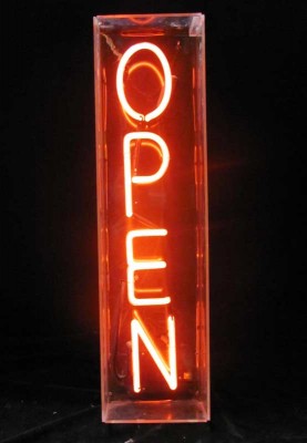OPEN NEON-VERTICAL
