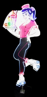 CAR HOP GIRL NEON