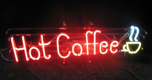 HOT COFFEE WITH CUP NEON