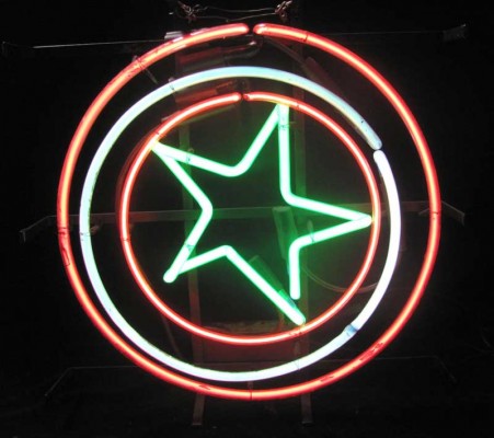 STAR IN CIRCLE NEON