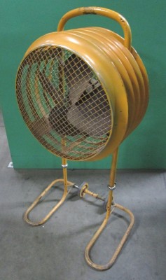 ROLLING YELLOW FLOOR FAN