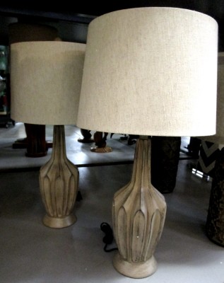 CARVED WOOD LAMP