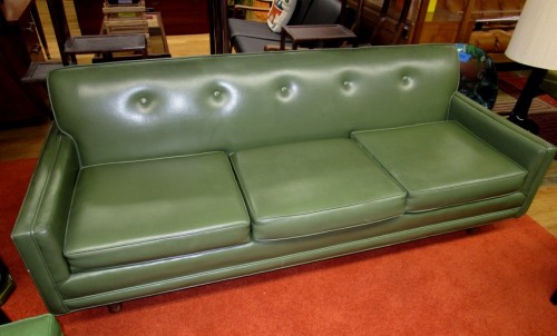 GREEN VINYL SOFA