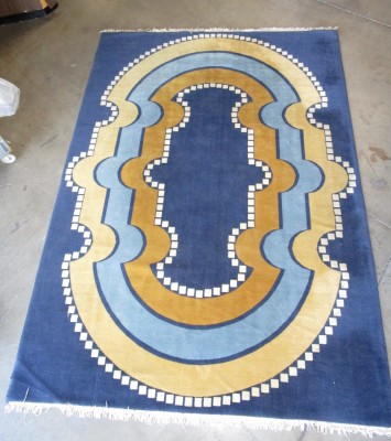 BLUE DECO WOOL RUG