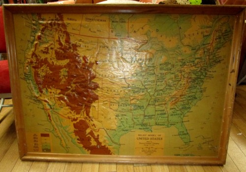 US MAP-FRAMED
