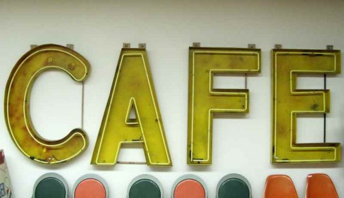 C A F E NEON LETTERS