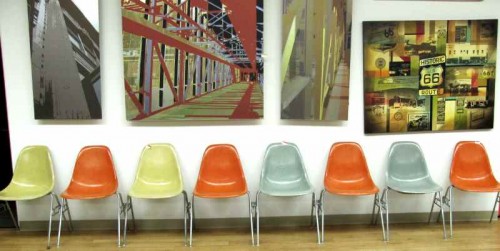COLORFUL FIBERGLASS CHAIRS