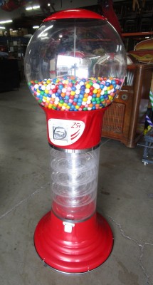 RED OVERSIZE GUMBALL MACHINE