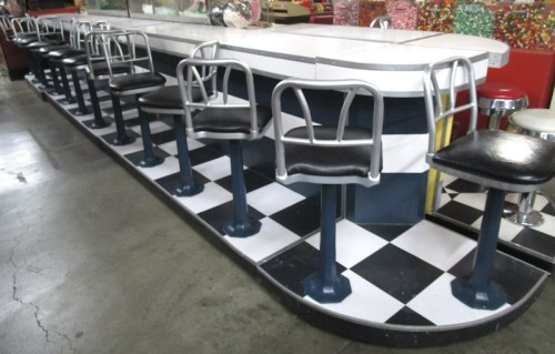 DARK BLUE DINER COUNTER