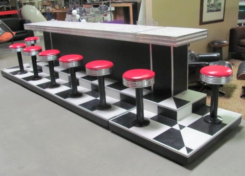 BLACK DECO DINER COUNTER