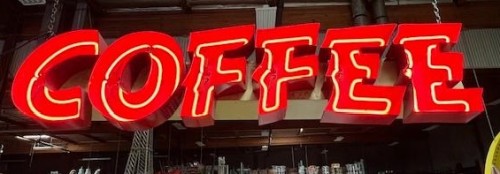 LARGE RED "COFFEE" NEON