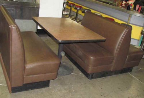 DARK BROWN DINER BOOTHS