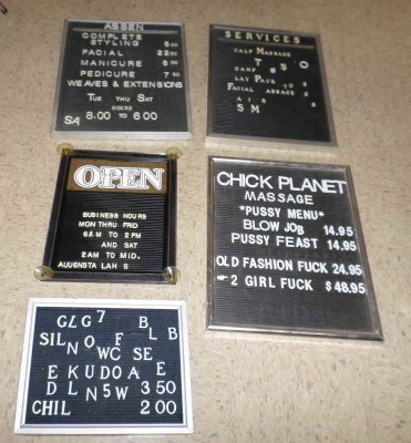 ASSORTED MENU SIGNS