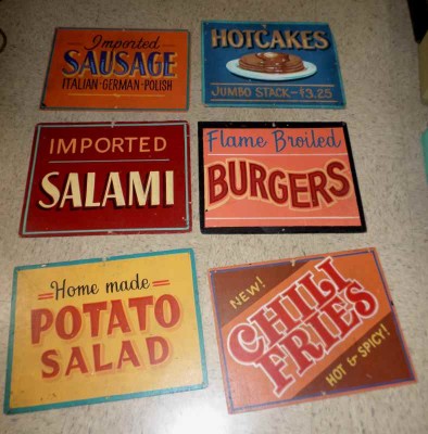 ASSORTED DINER SIGNS...