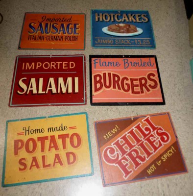 ASSORTED DINER SIGNS...