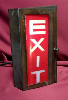 COPPER EXIT SIGN