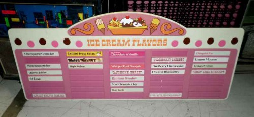 PINK ICE CREAM MENU BOARD