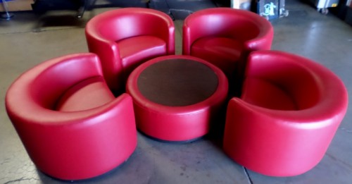 5PC.LOUNGE CHAIRS&TABLE